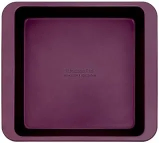 KitchenAid 9-In Nonstick Swiss Engineered Aluminized Steel Square Cake Pan, Dishwasher Safe, Beetroot