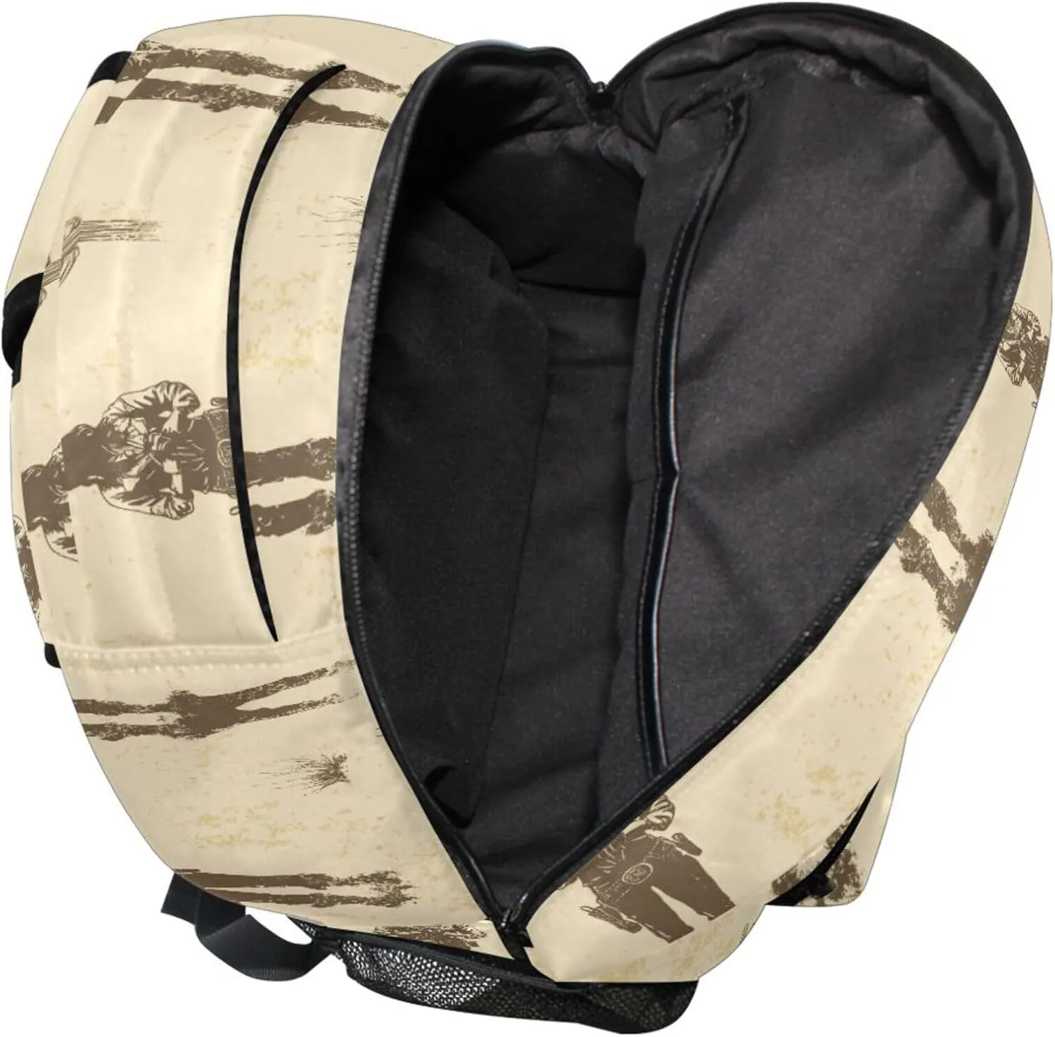 KLL Backpacks for Women Men Fashion Sports Backpack with Chest Strap for College Work Western Cowboy Beautiful Cowgirl