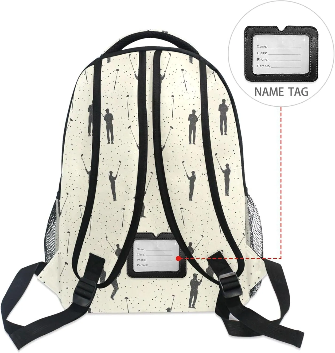 KLL Cool Backpacks for Unisex Adult Fashion Travel Laptop Backpack with Chest Strap Gift Men & Women Golf