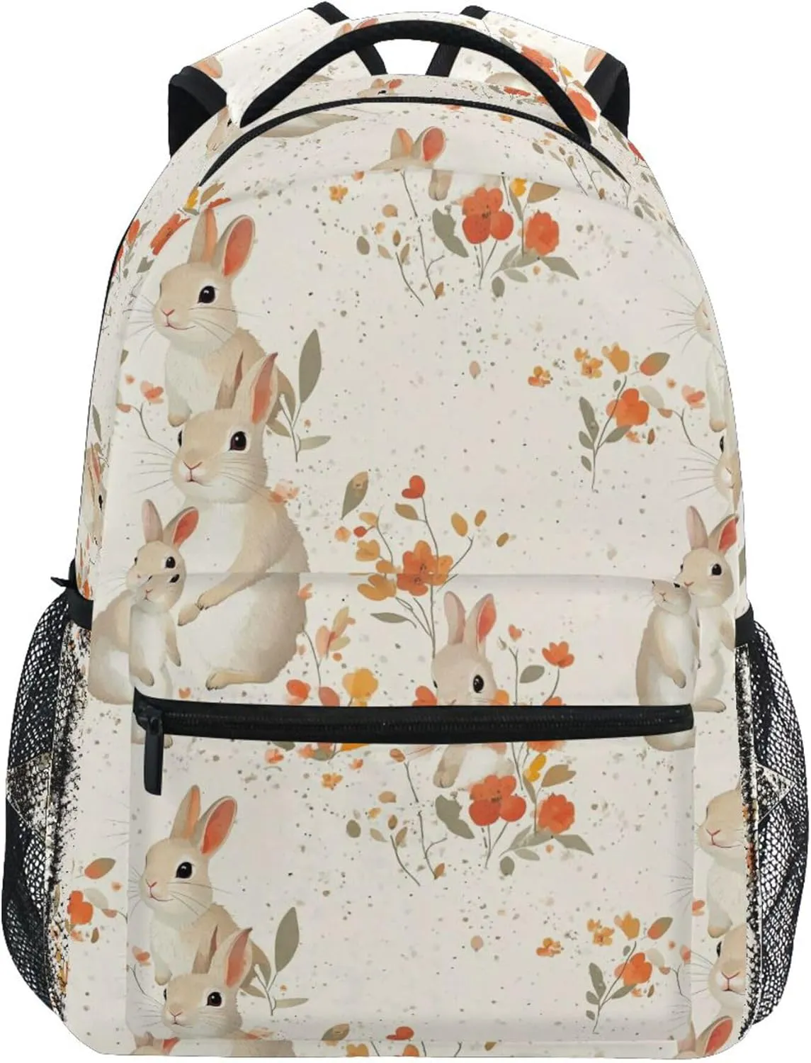 KLL Cute Backpack for Teens Boys Girls Fashion Business Work Bag with Chest Strap for Travel Trip Parents' Day Rabbit Family