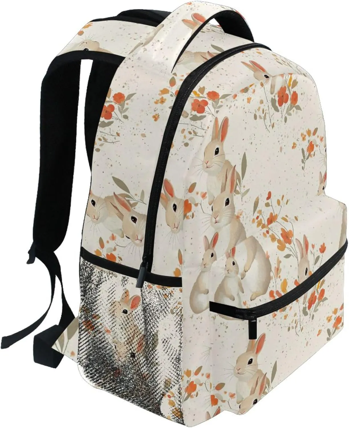 KLL Cute Backpack for Teens Boys Girls Fashion Business Work Bag with Chest Strap for Travel Trip Parents' Day Rabbit Family