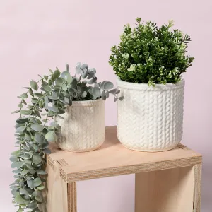 Knitted Pattern Pots