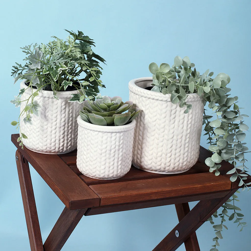 Knitted Pattern Pots