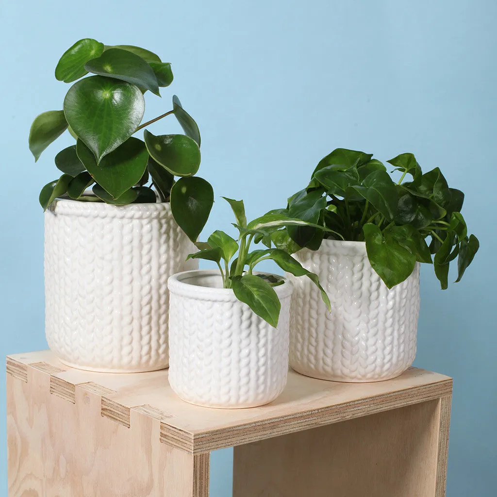 Knitted Pattern Pots