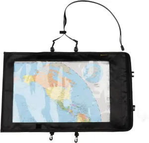 KOSIBATE Map Case, Waterproof Military Hiking Map Pouch Holder with Clear Window & Lanyard