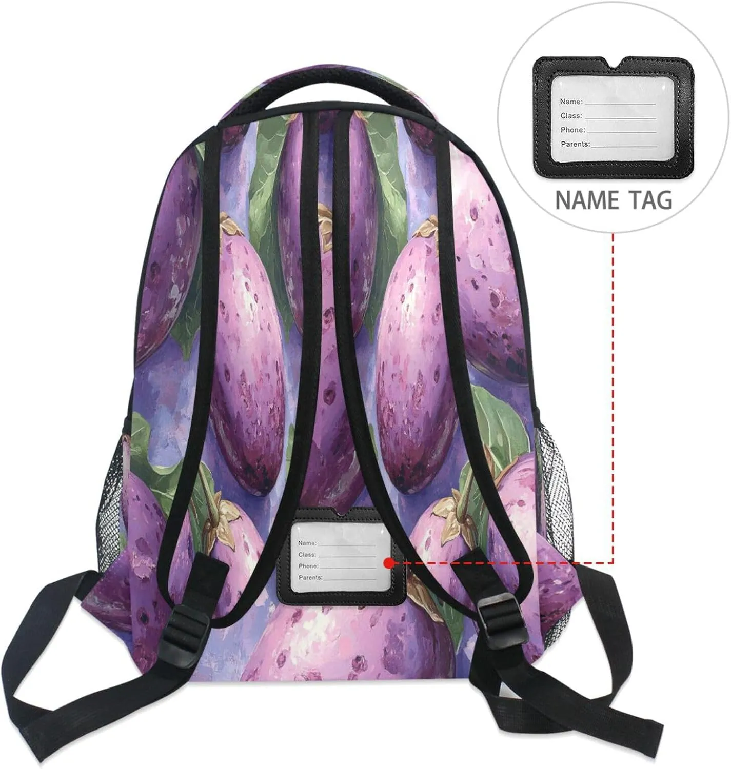 Laptop Backpack for Teenager Fashion Sports Backpack with Chest Strap Gift Men & Women Eggplant Danish Style