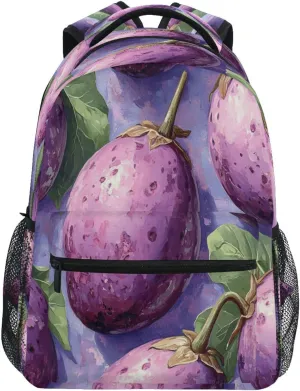 Laptop Backpack for Teenager Fashion Sports Backpack with Chest Strap Gift Men & Women Eggplant Danish Style