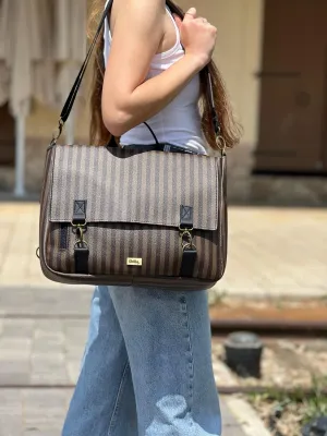 Large Jaffa Striped Backpack/Side Bag