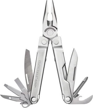 LEATHERMAN, Bond Multitool, Stainless Steel EDC Tool with 420HC Blade and Nylon Sheath