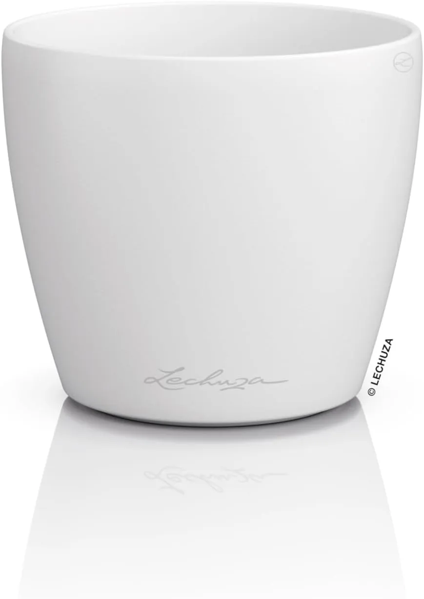 Lechuza Classico Color 10 Deco 16661 Table Pot Matte Surface Diameter 11 x 10 cm White