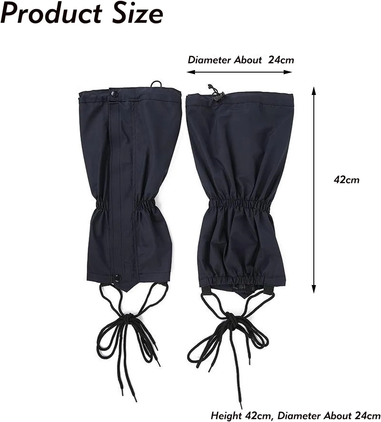 Leg Gaiters,Outdoor Gaiter,Waterproof Zippered Leg Gaiters,Adjust
