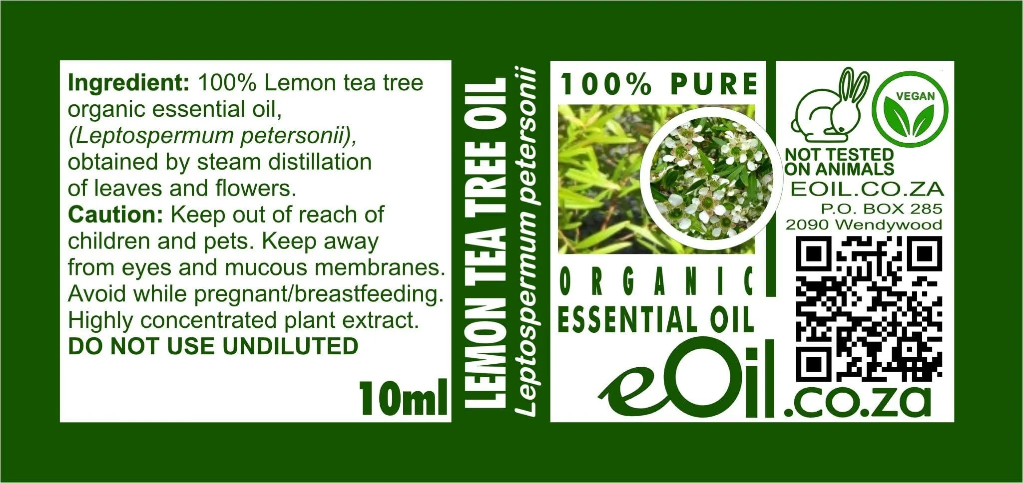 Lemon tea tree oil organic ( Leptospermum petersonii )