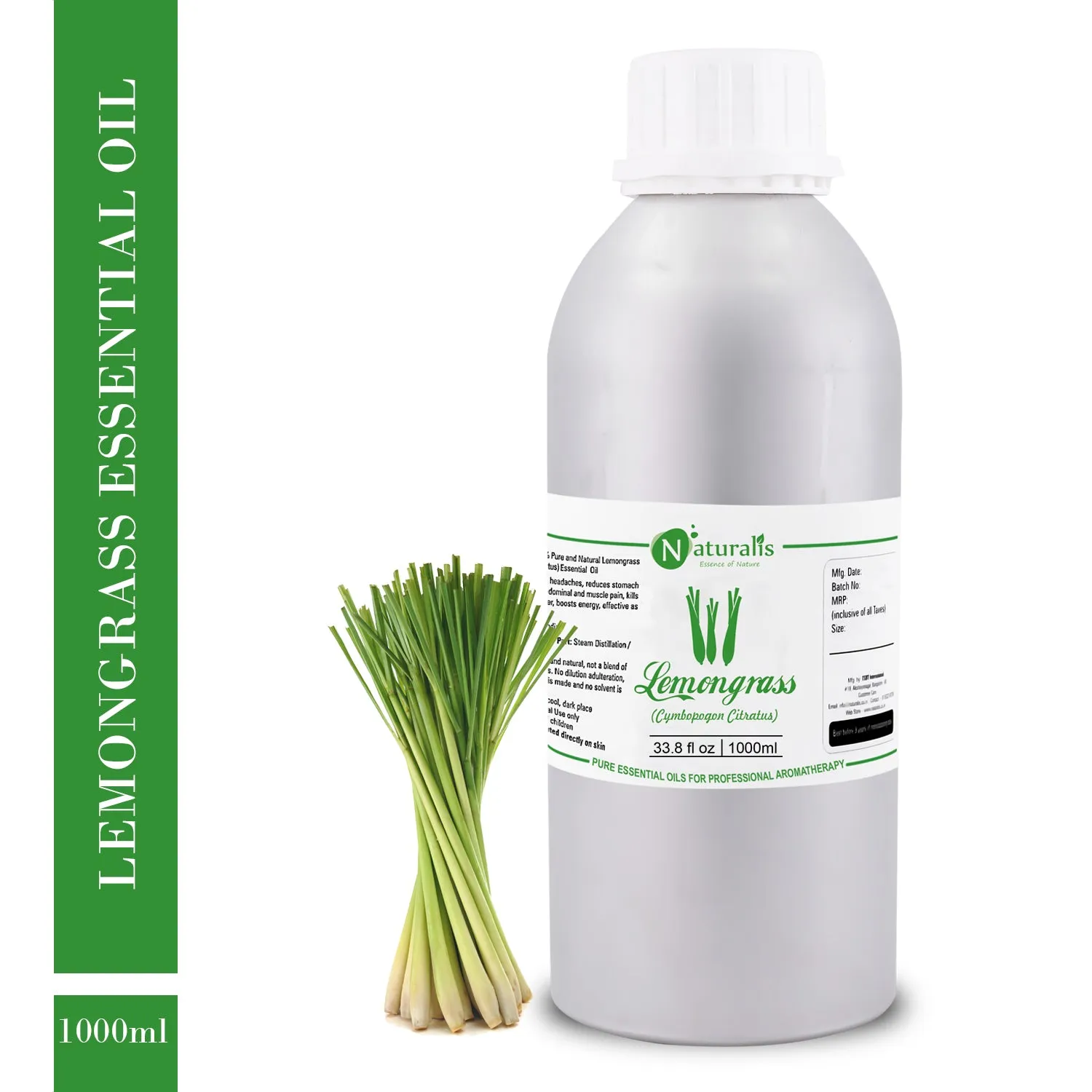 Lemongrass Essential Oil by Naturalis - Pure & Natural