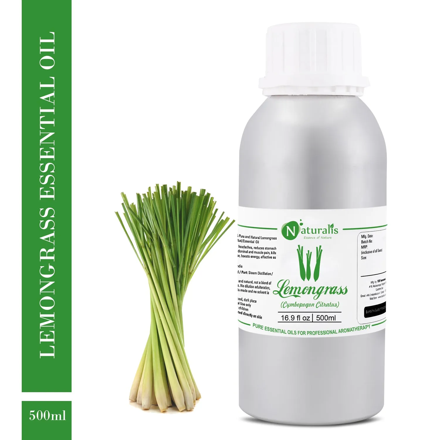 Lemongrass Essential Oil by Naturalis - Pure & Natural