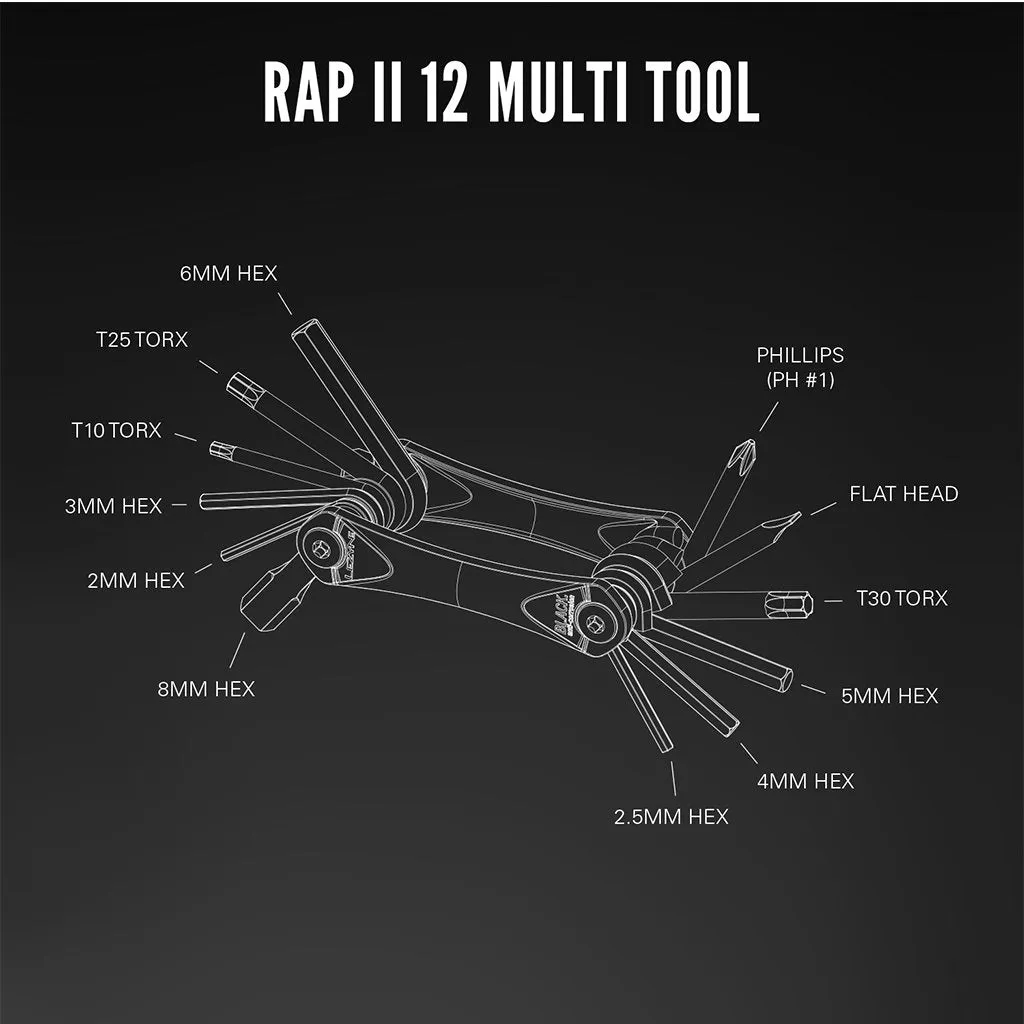Lezyne Rap II 12 Multitool - 12 Functions