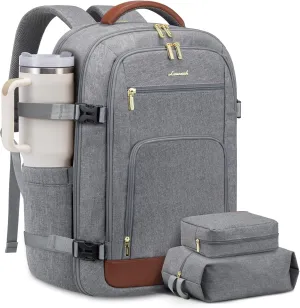 LOVEVOOK Carry On Travel Backpack For Women Flight Approved, 40L Large Personal Item Backpack Travel Bag for Airplanes, Business 17 Inch Laptop Backpack, Weekender Overnight Daypack, With 2 Cubes