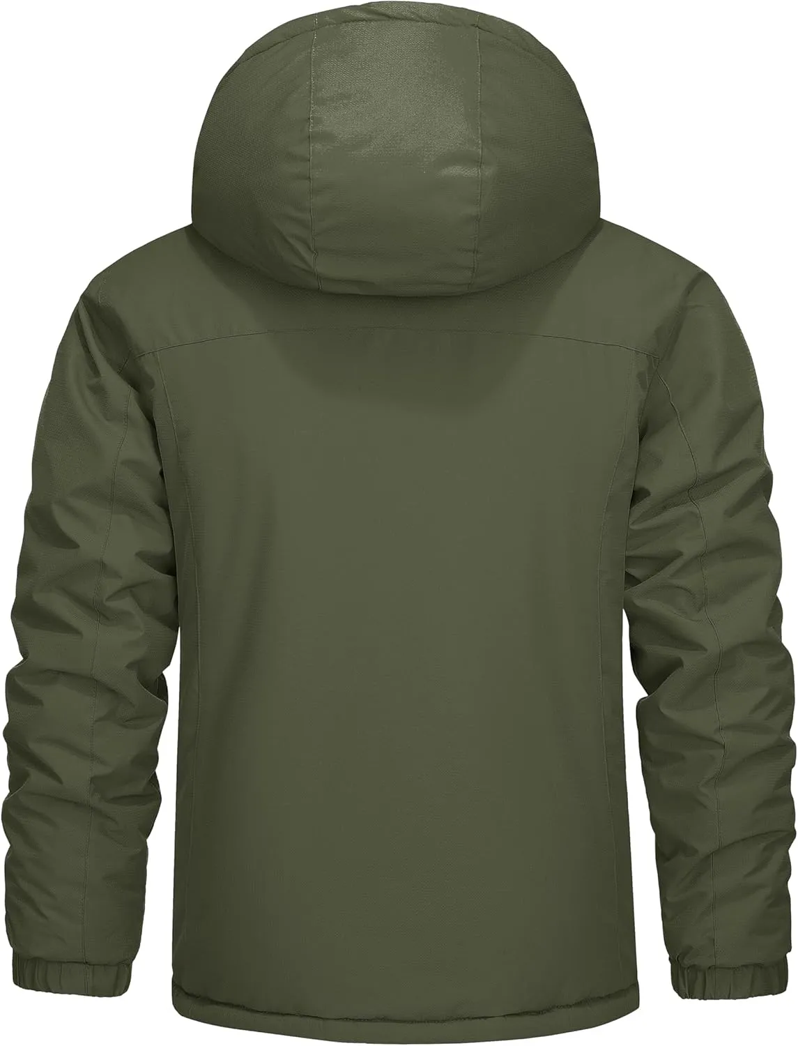 MAGCOMSEN Men's Winter Coats Ski Snow Rain Jackets Water Resistant with Hood Warm Fleece Parka Hiking Fishing Work