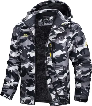 MAGCOMSEN Men's Winter Coats Water Resistant Snow Ski Jacket Fleece Lined Parka 5 Pockets