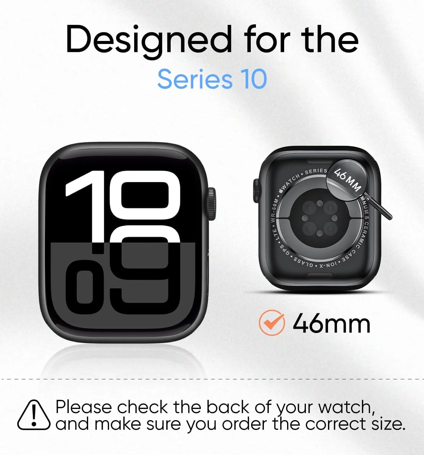 MAGIC JOHN 2 Pack for Apple Watch Series 10 46MM Screen Protector, [Automatic Align Tech] Self-Healing Flexible TPU Film, HD Transparent, Anti Scratch, Bubble Free
