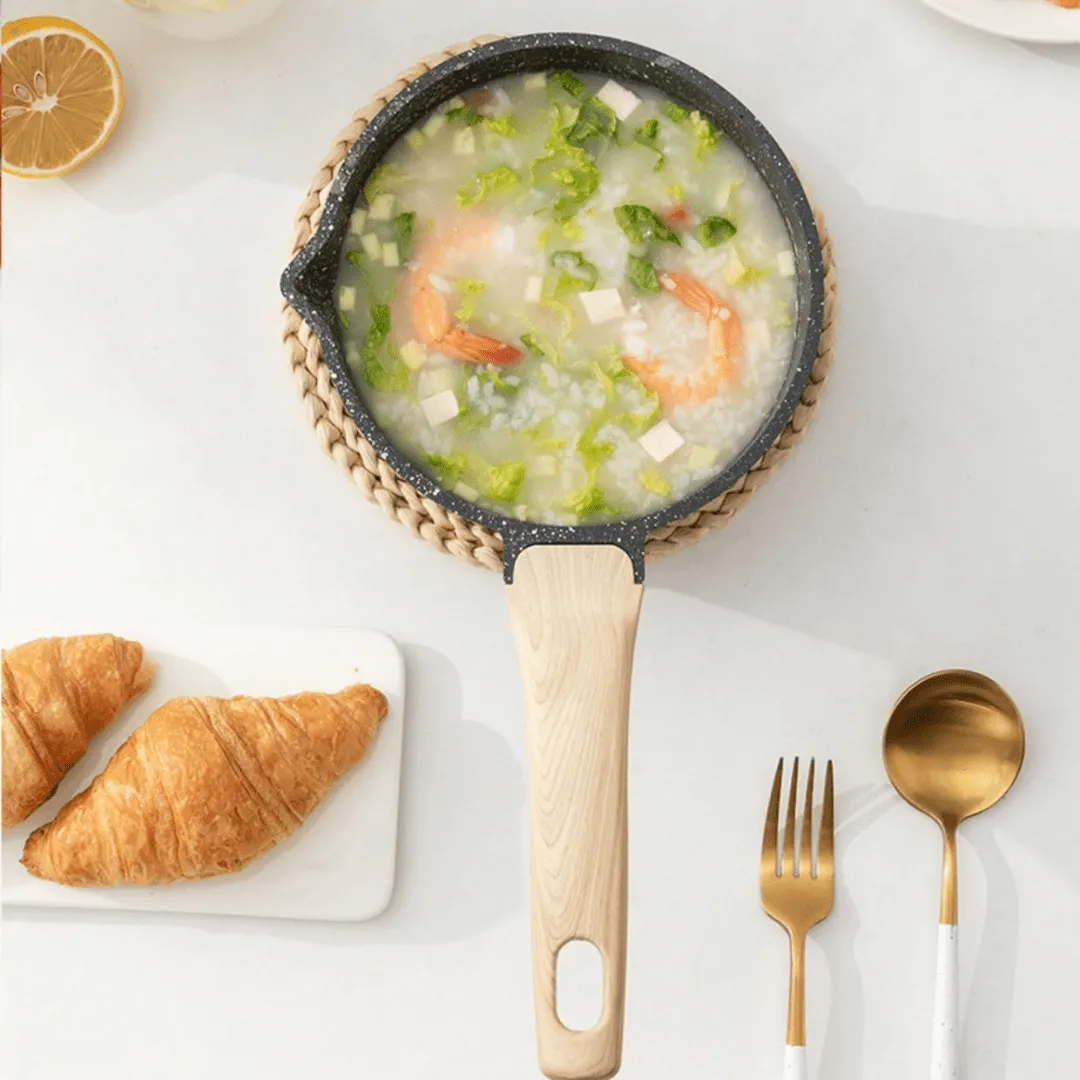 Maifan Stone Non-Stick Pot (Black-18cm)