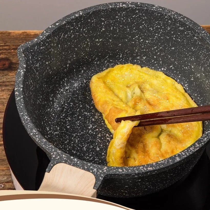 Maifan Stone Non-Stick Pot (Black-18cm)