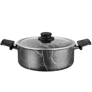 MARBLE DEEP CASSEROLE POT 30 cm (11.8")