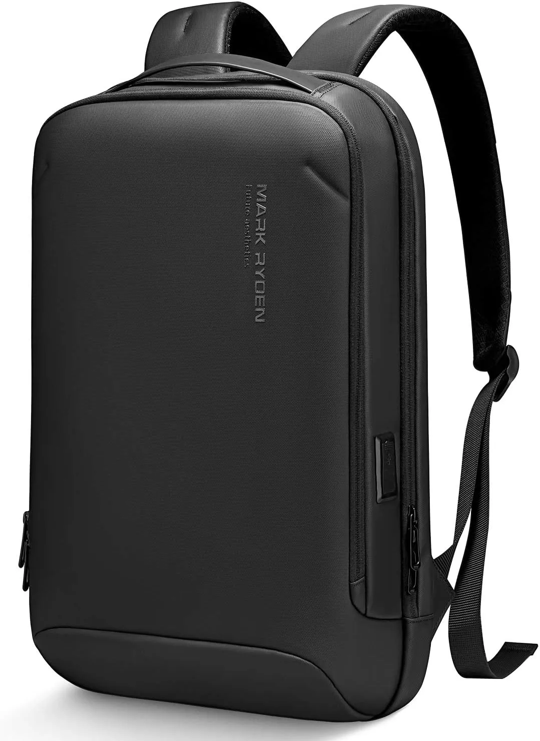 MARK RYDEN Slim Laptop Backpack for Men, High Tech Backpack with Scratch Resistant Shell and USB Charging Port, Waterproof Business Backpack Ideal for Working, Commuting, Daily