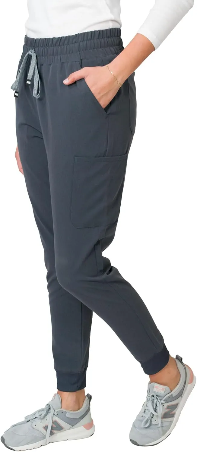 Medgear Madison 4-Way Stretch Jogger Scrub Pant for Women, Mid-Rise, Slim, Liquid Repellent
