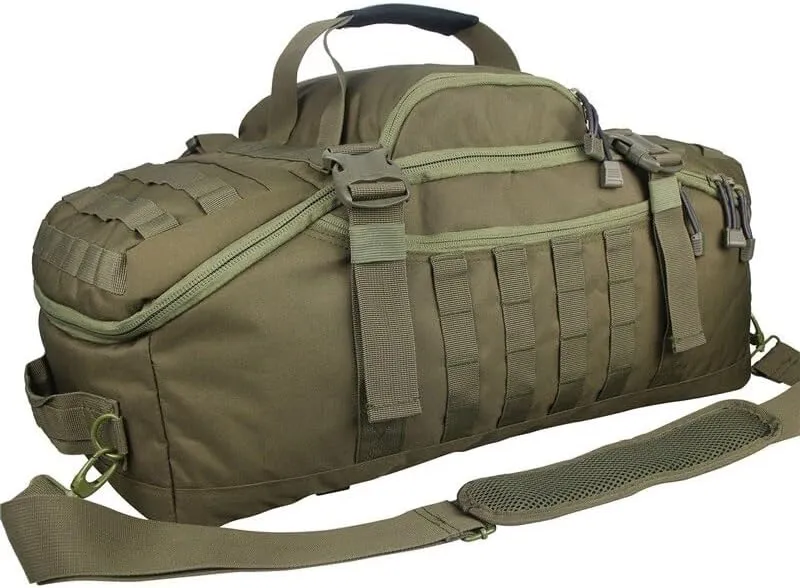 Men Army Sport Gym Bag Tactical Waterproof Backpack Camping Backpacks Sports Travel Bags, Green, S 40Litres, Backpacks