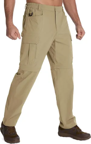 Mens Hiking Pants Convertible Lightweight Quick Dry Zip Off Waterproof Outdoor Travel Fishing Hunting Pants
