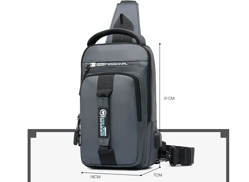 Men's outdoor waterproof diagonal bag
