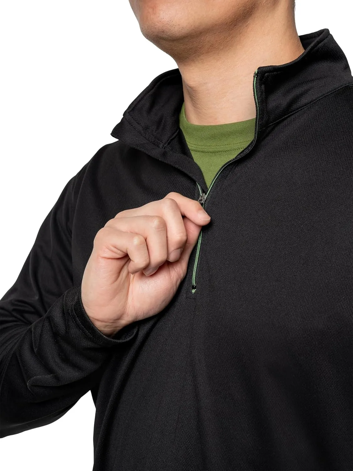 Men's Quarter Zip, with Built-in Insect Repellent