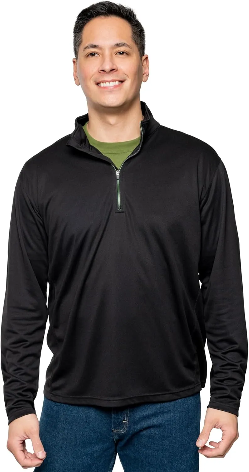Men's Quarter Zip, with Built-in Insect Repellent