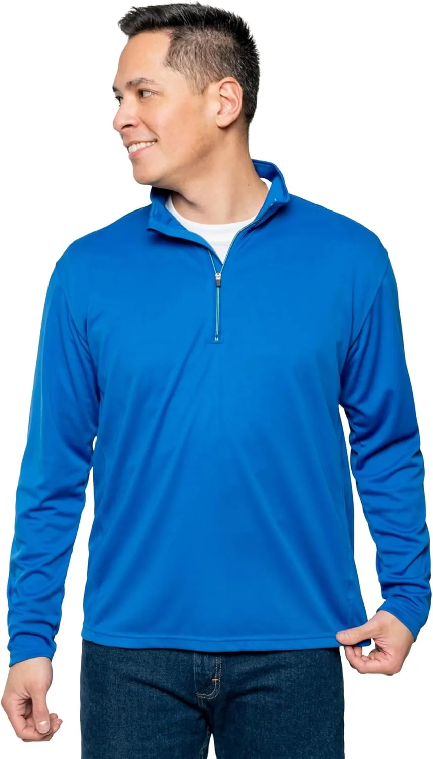 Men's Quarter Zip, with Built-in Insect Repellent