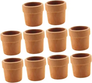 Milisten 10Pcs Mini Planter Flower Pots for Miniature House Decoration Dollhouse Landscape Decor Safe and Compact Design for Crafting and Gifting