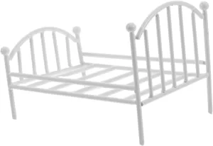 Mini Iron Bed for Dollhouse Space-Saving Flower Pot Stand Compact Design for Miniature Furniture Decor Bedroom Living Room and Study for Boys and Girls and Projects