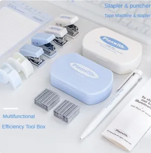 Mini Multitool Stapler Hole Puncher Tape Set