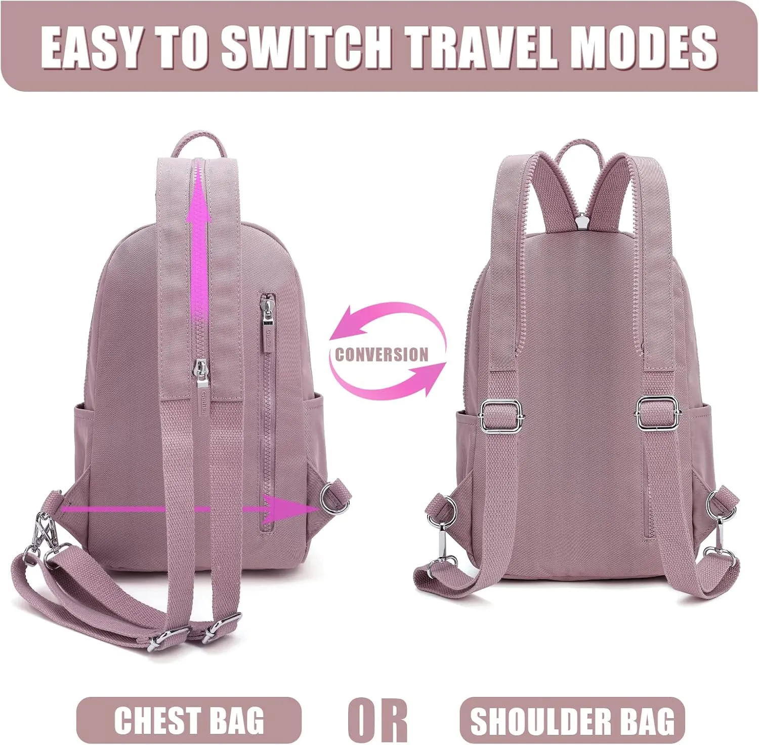 Mini Waterproof Backpack Purse for Women and Men,Small Travel Daypack