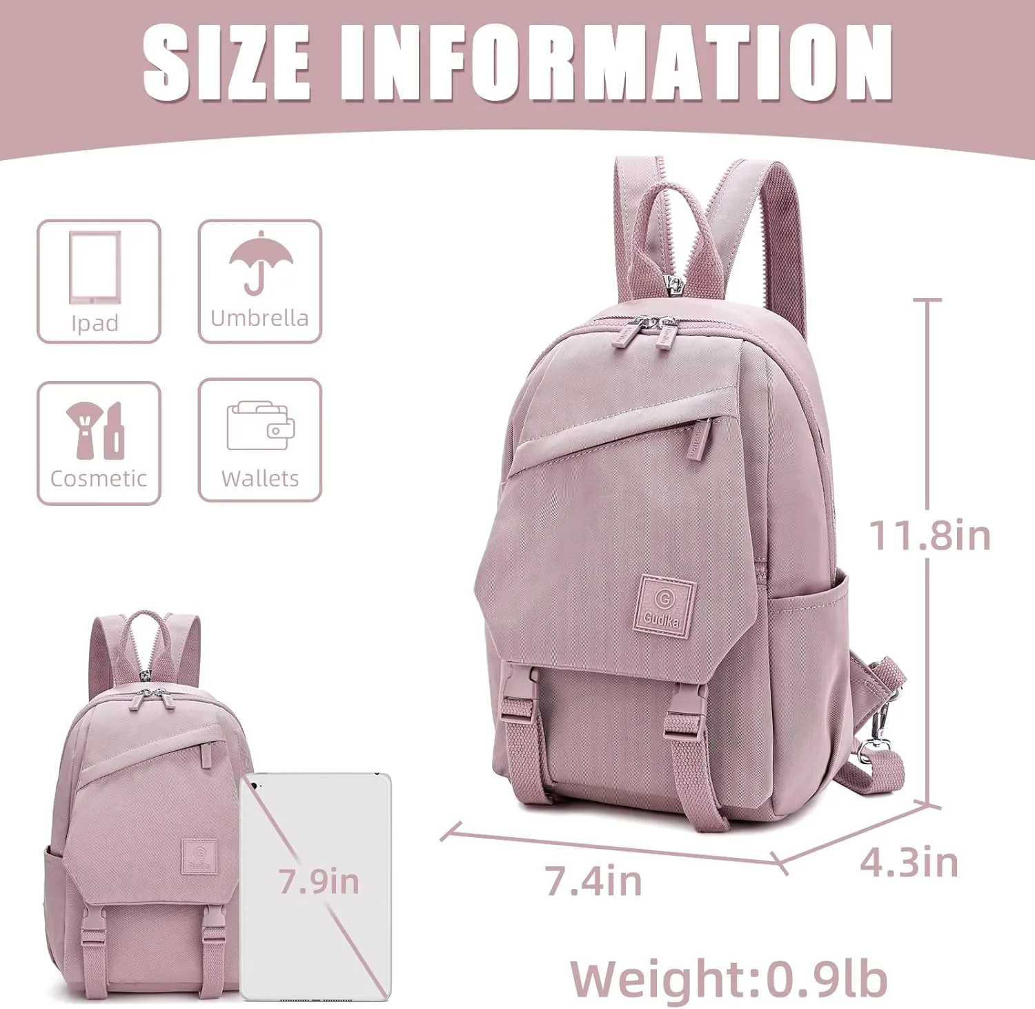 Mini Waterproof Backpack Purse for Women and Men,Small Travel Daypack