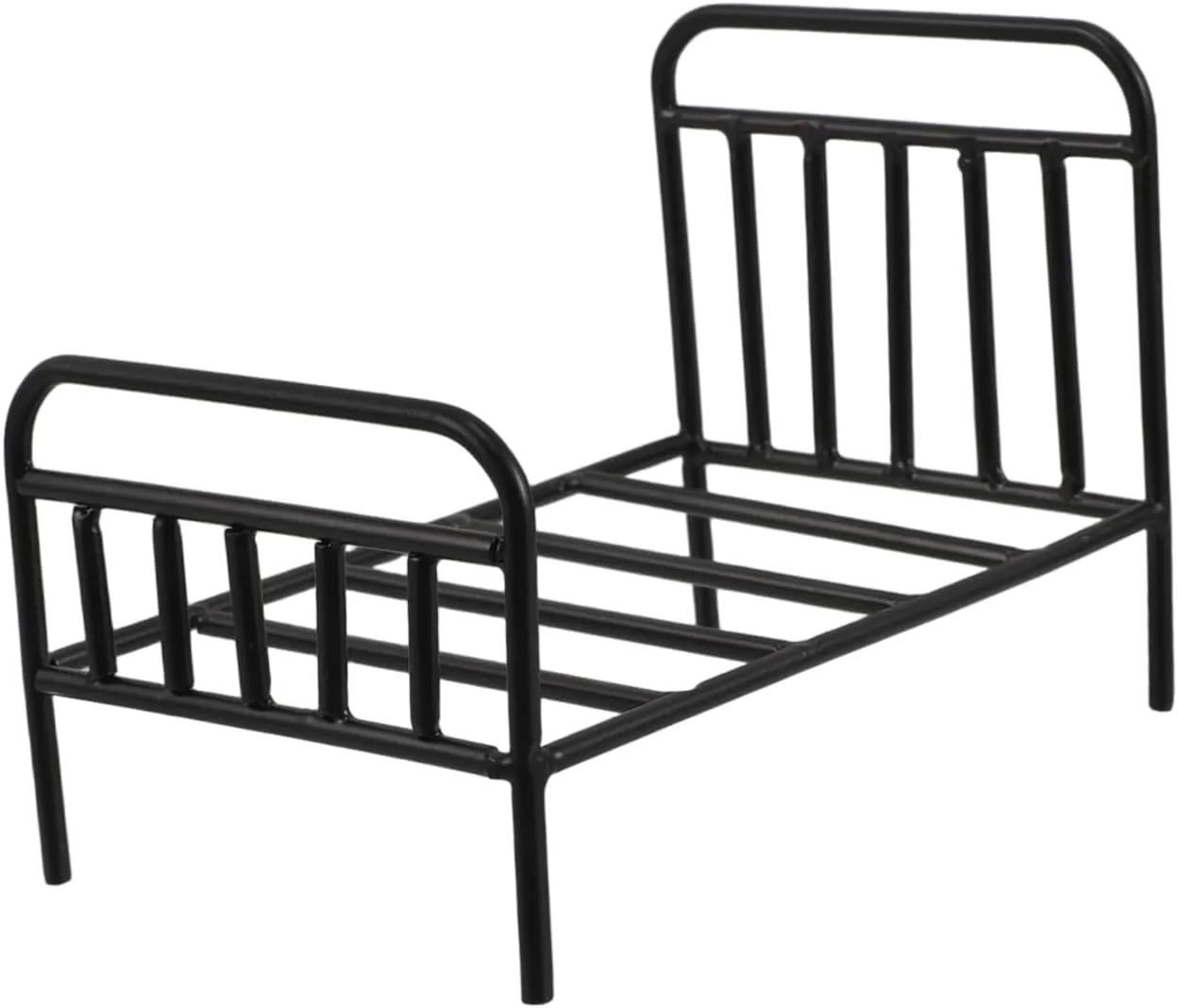 Miniature Iron Bed Plant Stand for Dollhouse Furniture Decorative Holder for Indoor Plants Elegant Design for Bedroom and Room Decor