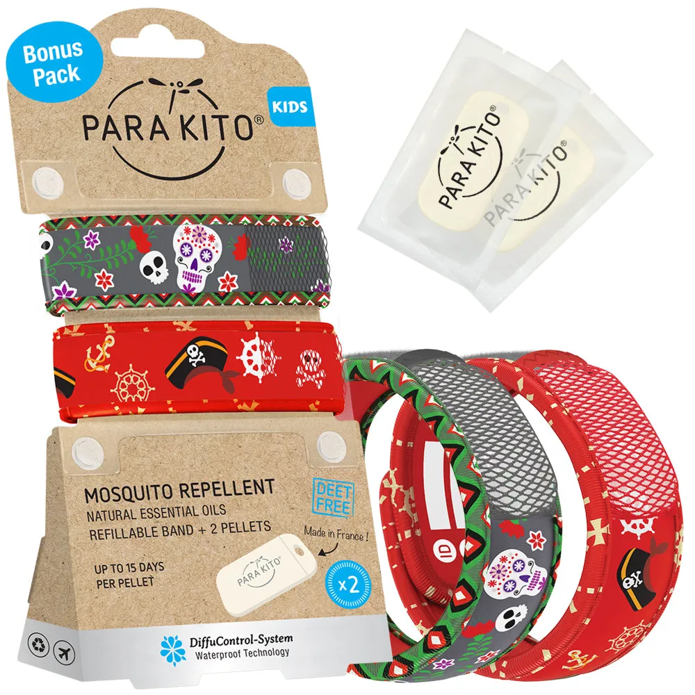 Mosquito Repellent Bonus Pack - 2 Kids Wristbands with 2 refills