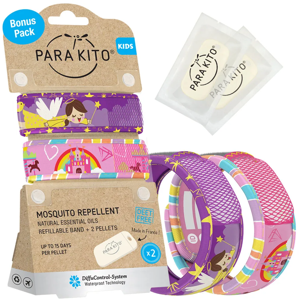 Mosquito Repellent Bonus Pack - 2 Kids Wristbands with 2 refills