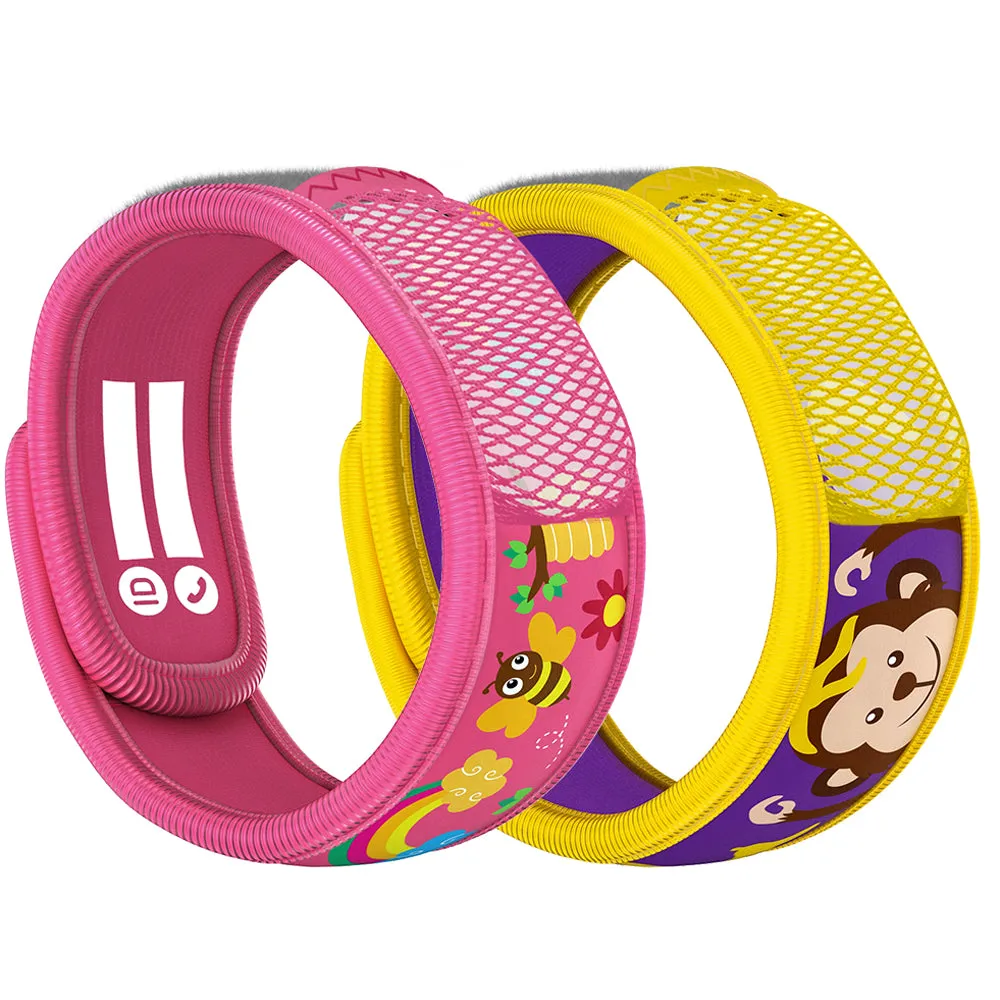 Mosquito Repellent Bonus Pack - 2 Kids Wristbands with 2 refills