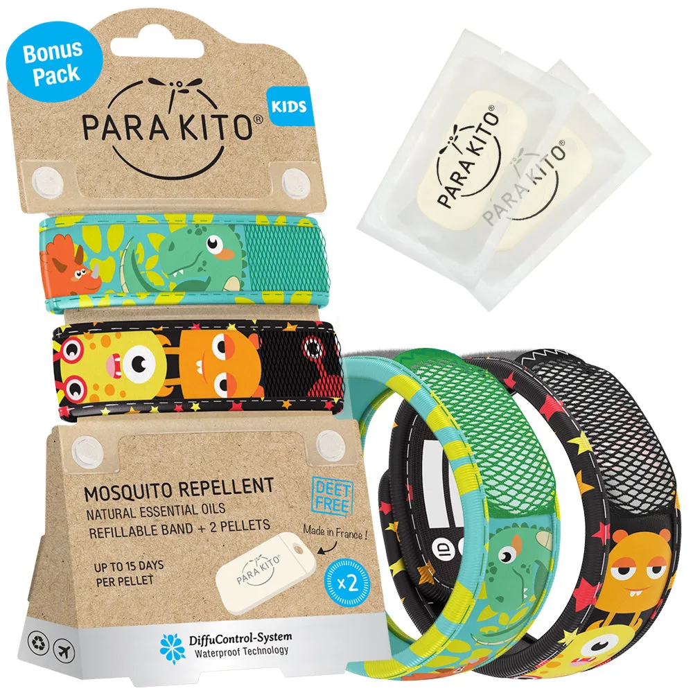 Mosquito Repellent Bonus Pack - 2 Kids Wristbands with 2 refills