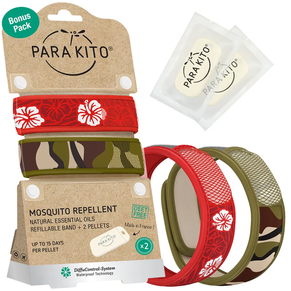 Mosquito Repellent Bonus Pack - 2 Wristbands with 2 refills