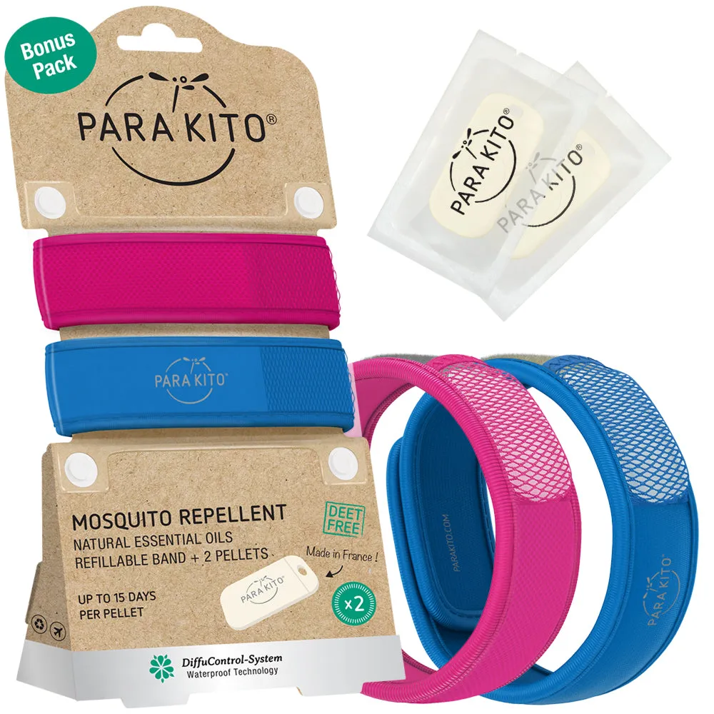 Mosquito Repellent Bonus Pack - 2 Wristbands with 2 refills