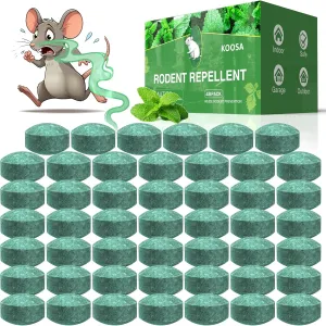 Mouse Rodent Repellent, 48 Pack Peppermint Oil Mouse Repellent Balls for Rats Mice Deterrent, Natural Mouse Traps for Indoor Outdoor Use, Keep Rodents Away from Garden and Home, Family & Pet Safe