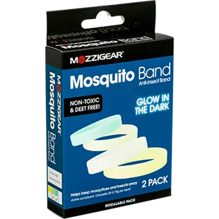Mozzigear Mosquito Band Glow Adult 2Pk
