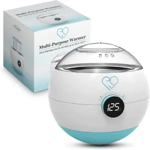 Multi-Purpose Electric Massage Gel & Oil Warmer, Wax Melter, Includes Aluminum Warming Pot (16.9 fl oz), Knob Dial to Adjust Temperature (95F to 257F), with LCD Screen