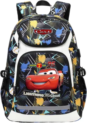 Multifunction Waterproof Car Book Bag-Basic Large Capacity Travel Bag Casual Backpack with USB Charging Port